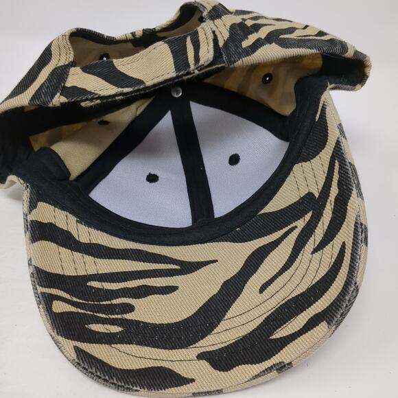 Cruise Club Strapback Baseball Cap Multicolor OS Adjustable Zebra Print Blank - Picture 7 of 10